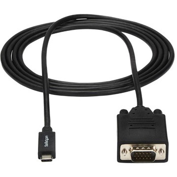 USB-C - VGA ケーブル/1080p/アクティブ変換/Thunderbolt 3互換/ブラック StarTech.com