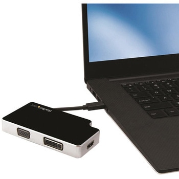 USB Type-Cマルチポート変換アダプタ 3イン1 USB-C - VGA/ DVI/ HDMI 4K対応 StarTech.com