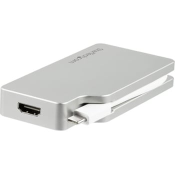 Usb Type Cマルチポート変換アダプタ 4イン1 Usb C Vga Dvi Hdmi Mini Dp 4k対応 Startech Com ドッキングステーション マルチ変換アダプタ 通販モノタロウ Cdpvgdvhdmdp