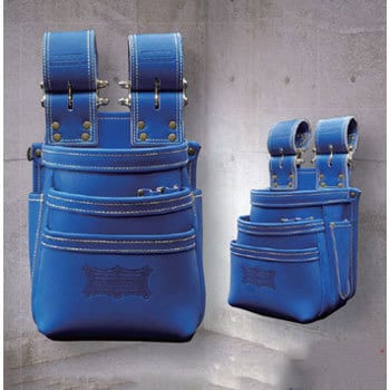 腰袋3段最高級硬式グローブ革チェーン式ブルー受注生産品 KGBL-301DDX ニックス(KINCKS)