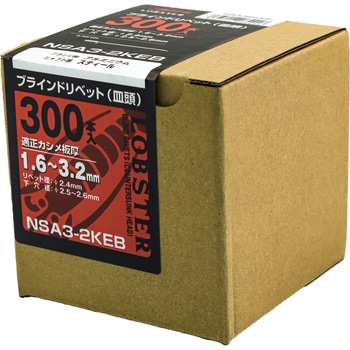 ブラインドリベット皿頭 エコBOX (アルミ/スチール) - ロブスター(ロブテックス)