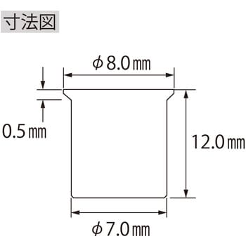 NSK525M パック入エビナット(スチール・Kタイプ) 1箱(1000本