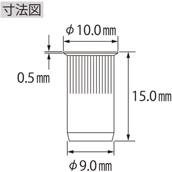 ローレットナット Kタイプ スチール ロブスター(ロブテックス)