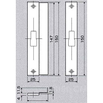 GMD3100 細框ドア対応取替錠 ディンプルシリンダータイプ 1セット 大黒