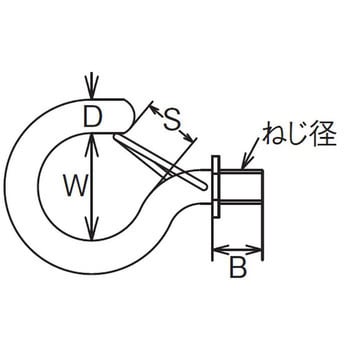 TBF-5S ボルトフック ステンレス製 1個 TRUSCO 【通販サイトMonotaRO】