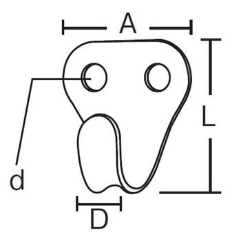 フック スチール製 光
