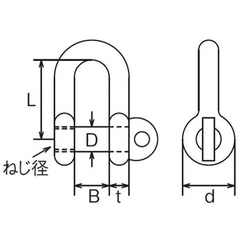 JIS型シャックル ステンレス製 水本機械製作所