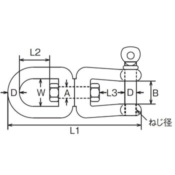 シングルシャックル ステンレス製 水本機械製作所