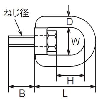 B-1469 スイベルボルト(ステンレス製) 1個 水本機械製作所 【通販