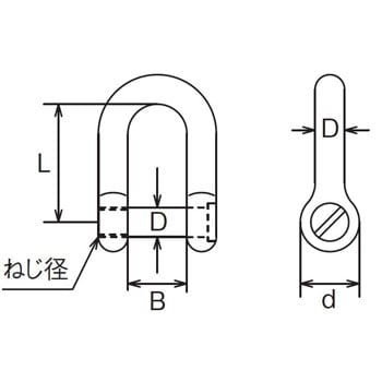 B-574 沈みシャックル ステンレス製 1個 水本機械製作所 【通販サイト