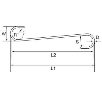 A956 ファンシーSフックストレート 1個 水本機械製作所 【通販サイト