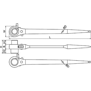 TRW-1317 両口ラチェットレンチ(爪式) 1本 TRUSCO 【通販サイトMonotaRO】