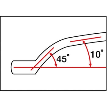 M446 ロングメカニックめがねレンチセット(45°X10°) 6pcs 1セット トネ