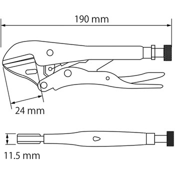 バイスプライヤー ピンチ・オフ用 180mm ロブスター(ロブテックス)