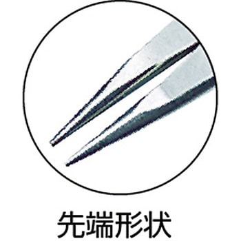 ラウンドノーズプライヤ ステンレス製 100mm トップ工業