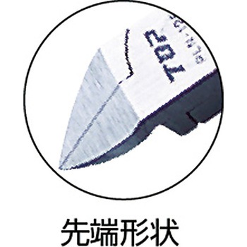 プラスチックニッパ(バネ付) 150mm トップ工業