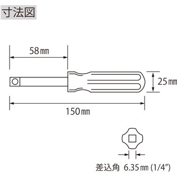 エビ ドライバーガタハンドル 1/4 ロブスター(ロブテックス)