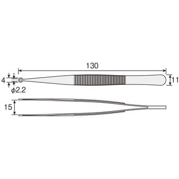 P-878 HOZAN ピンセット 130mm 1個 ホーザン 【通販モノタロウ】