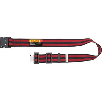 墜落制止用器具(安全帯) 胴ベルト アルミワンタッチバックル M ボーダー赤 タジマツール(TJMデザイン)