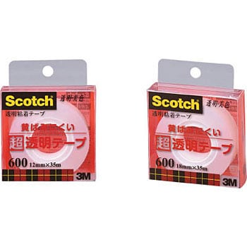 600-1-12C スコッチ 透明粘着テープ 透明美色 600 1巻 スリーエム(3M