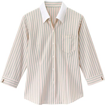 ベルカラー七分袖シャツ 24241 ボストン商会