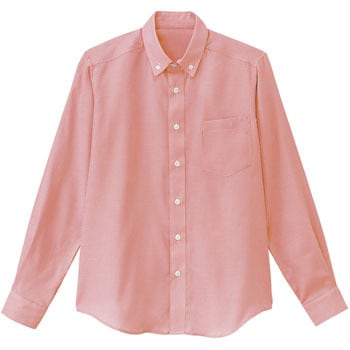 ボタンダウン長袖シャツ 兼用 エンジ サイズ 3l 色番 28 28 Pdsa Mampu