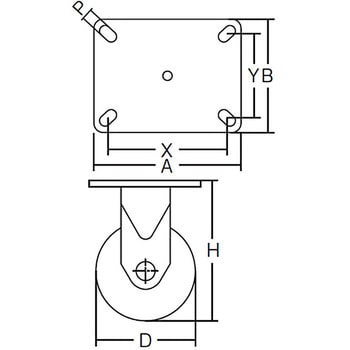 OH スーパーストロングキャスター 250mm HX34PK-250-