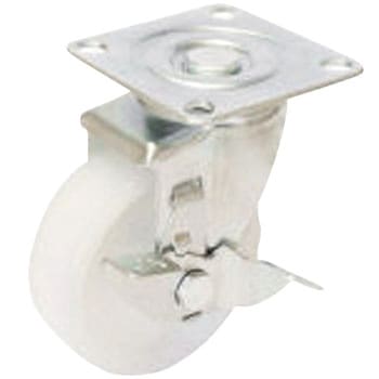 SJ型 自在車(ナイロン車輪・ダブルベアリング) ストッパー付 ユーエイキャスター