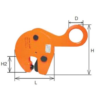 形鋼縦吊り専用簡易型クランプ とんぼ作業可能 日本クランプ(JAPAN CLAMP)
