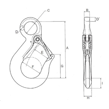 Vフック 外れ止め付 大洋製器工業