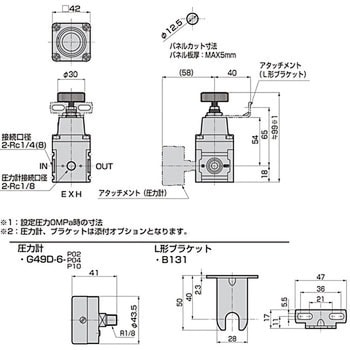 RP1000-8-04-G49P 精密レギュレータ RP1000 1個 CKD 【通販サイト 