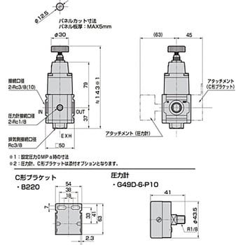 RP2000-10-08 精密レギュレータ PR2000 1個 CKD 【通販サイトMonotaRO】