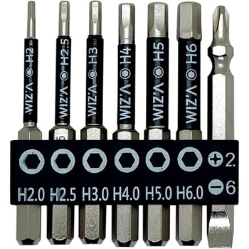 7本組六角棒ビットセット65mm WIZ'A