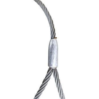 国産JISワイヤロープ ロック加工品(両アイ) 6×24 O/O(黒)2本組