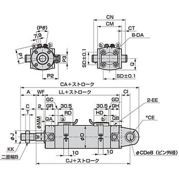 CKD スーパーマイクロシリンダ SCM-00-20B-150-T3V-R-Z-