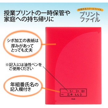 年組氏名 スクール プリントファイル PLUS(プラス)[文具]