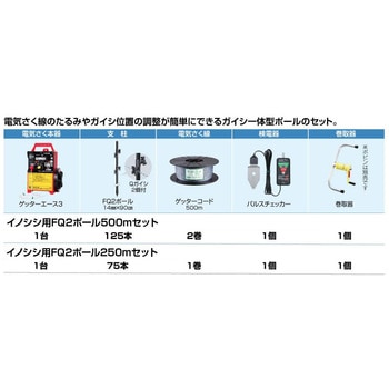 イノシシ用FQ2ポールセット 末松電子製作所 電柵本体 【通販モノタロウ】