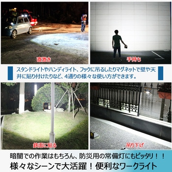 乾電池式LED作業灯 コンパクト 軽量 マグネット内蔵 GOODGOODS(グッド・グッズ)