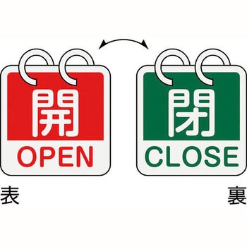 アルミバルブ開閉札(英文字入り) - 日本緑十字社