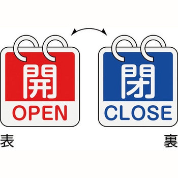 アルミバルブ開閉札(英文字入り) - 日本緑十字社