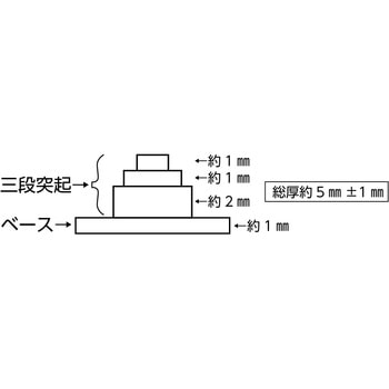 滑り止めシート 三段突起タイプ 合成ゴム製 日本緑十字社