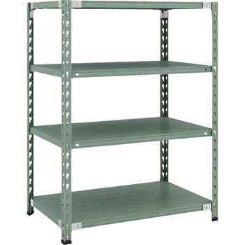セミボルトレス軽量棚 (150kgタイプ、高さ1200mm) 4段 TRUSCO