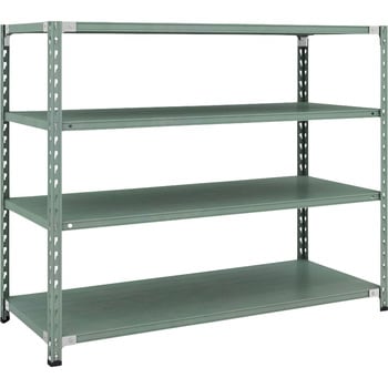 セミボルトレス軽量棚 (150kgタイプ、高さ1200mm) 4段 TRUSCO
