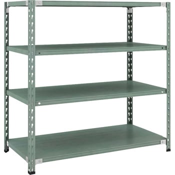 セミボルトレス軽量棚 (150kgタイプ、高さ1200mm) 4段 TRUSCO