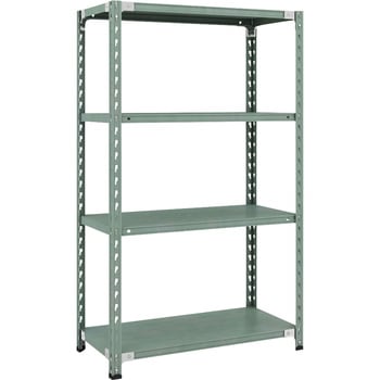 セミボルトレス軽量棚 (150kgタイプ、高さ1500mm) 4段 TRUSCO