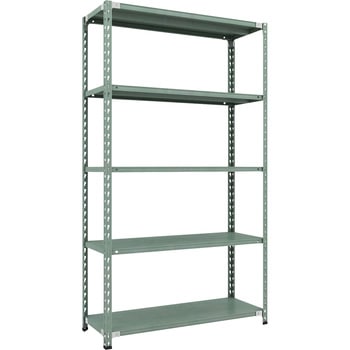 セミボルトレス軽量棚 (150kgタイプ、高さ2100mm) 5段 TRUSCO