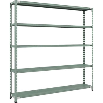 セミボルトレス軽量棚 (150kgタイプ、高さ1800mm) 5段 TRUSCO