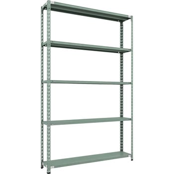 セミボルトレス軽量棚 (150kgタイプ・高さ2400mm) 5段 TRUSCO