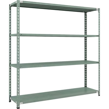 セミボルトレス軽量棚 (150kgタイプ、高さ1800mm) 4段 TRUSCO