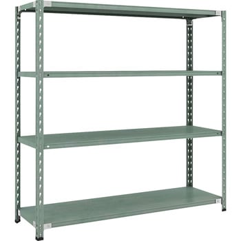 セミボルトレス軽量棚 (150kgタイプ、高さ1500mm) 4段 TRUSCO